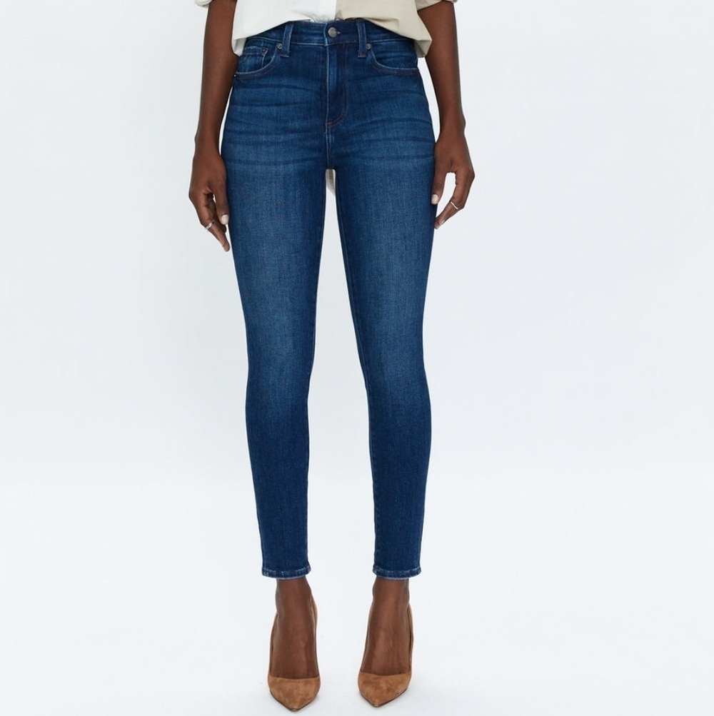 PISTOLA Aline High Rise Skinny Crop Jeans Size 27 Medium Wash Stretch Denim Styl